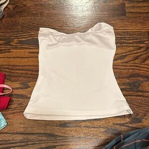 White Strapless Tube Top